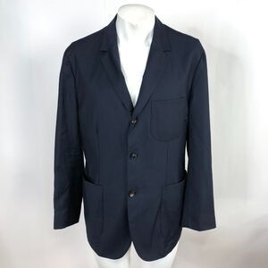 VKNAGRANI 54S EUR Blue 100% Wool Button Blazer Sport Coat Jacket - Unstructured